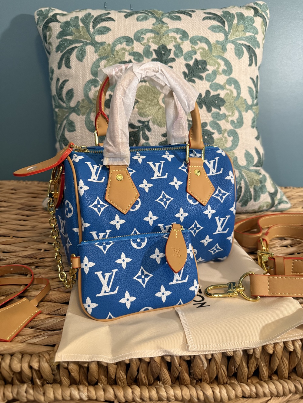 Blue handbag